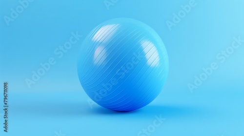 Playful 3D illustration of a fitness ball  AI generated illustration