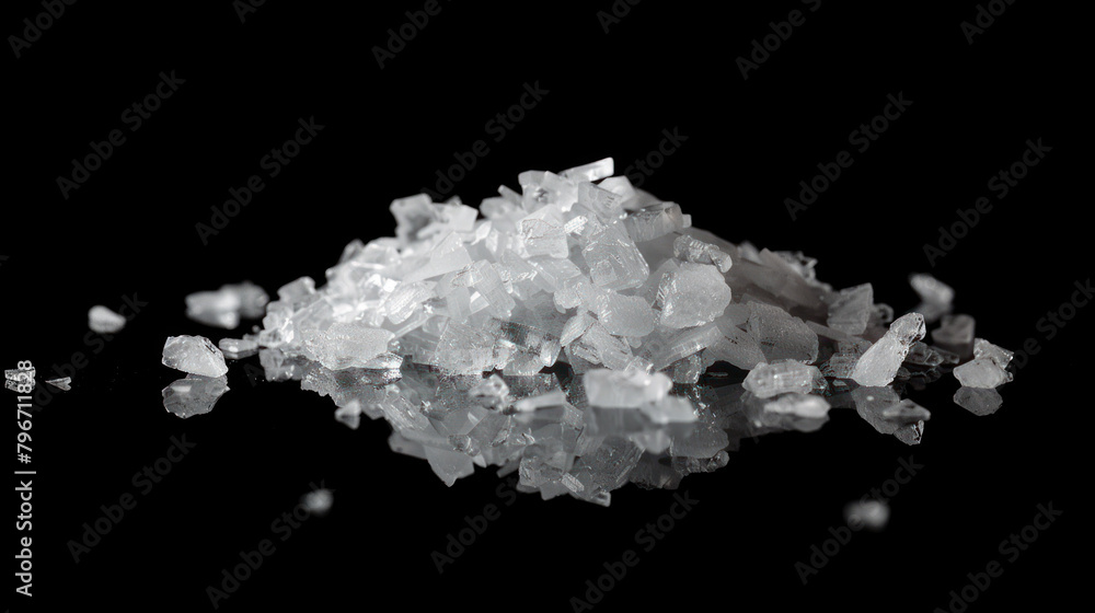 Crystal meth, pile of methamphetamine, isolated on black Crystal meth, pile of methamphetamine, isolated on black