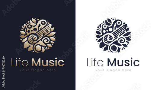 Melodic Elegance, A Sophisticated Music Logo Design photo