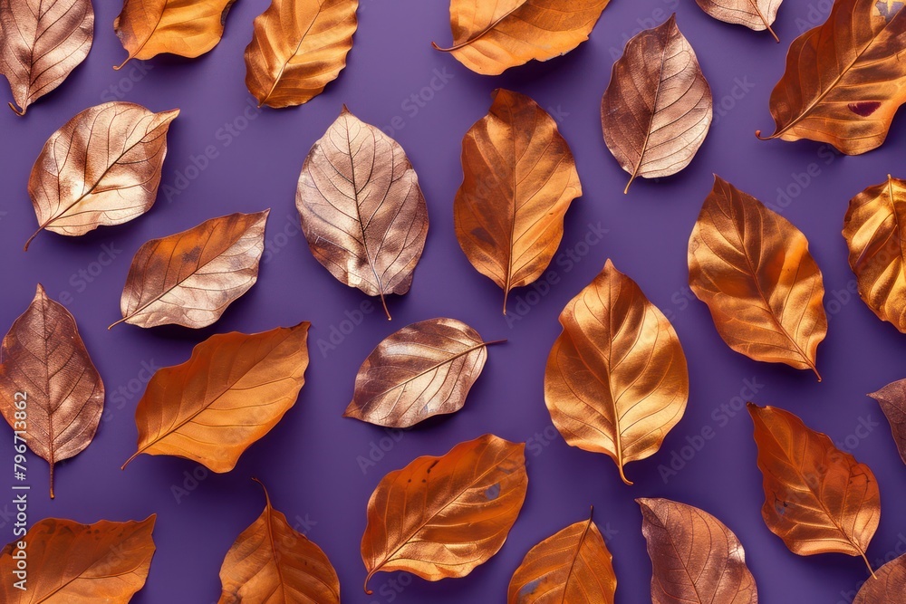dry leaves on violet backgroun dry leaves on violet backgroun