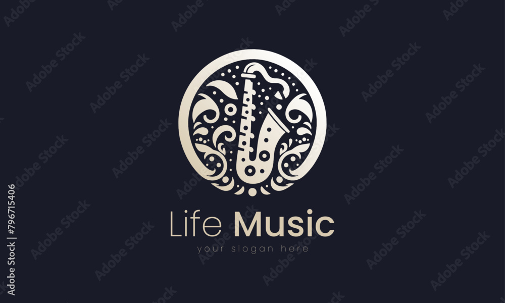 Melodic Elegance, A Sophisticated Music Logo Design Melodic Elegance, A Sophisticated Music Logo Design
