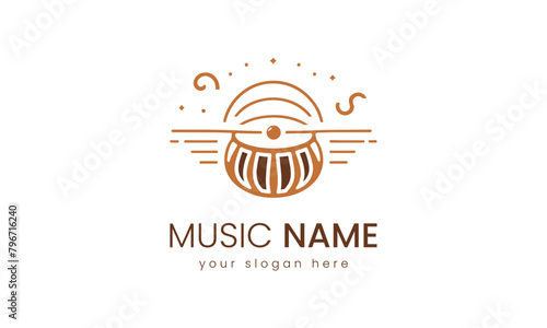 A Tabla Music Logo Design photo