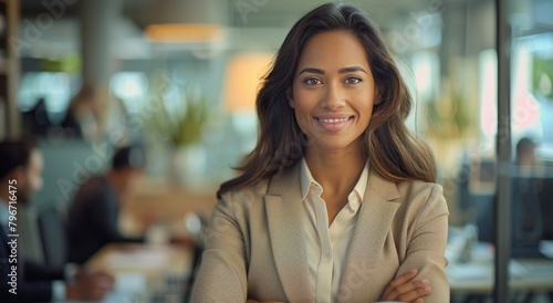 Professional Woman in Business Suit Smiling