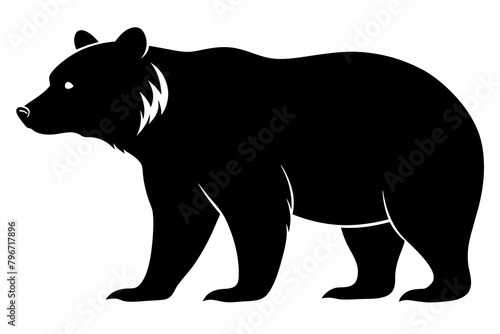 silhouette of a bear vector illustration