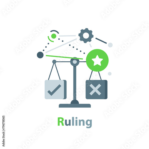 Ruling,Regulation,flat design icon vector illustration