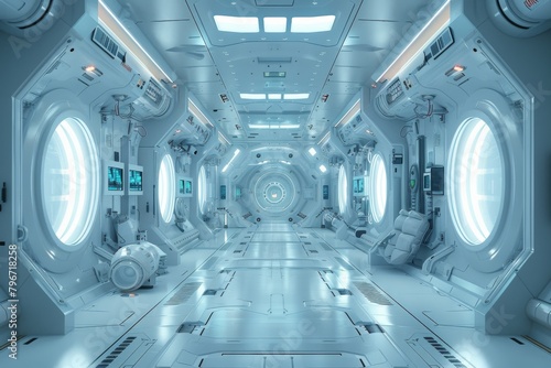 3D CG rendering of the arabic style hall inside a mosque