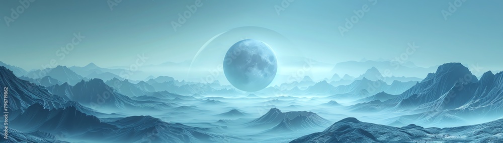 A beautiful landscape of a cratered moon