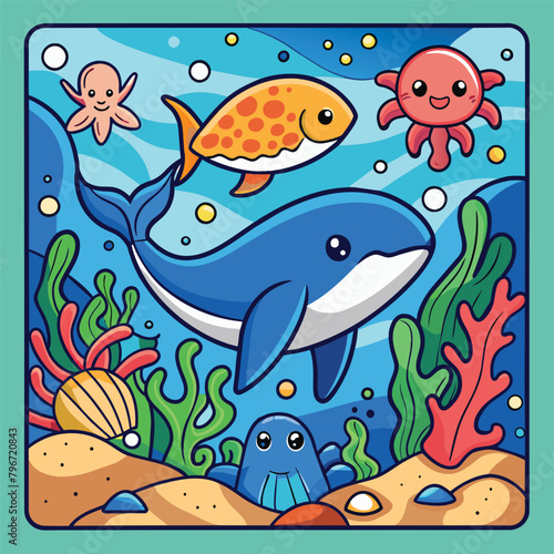 Ocean Adventures: Underwater Coloring Fun