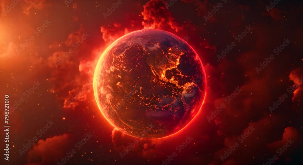Aerial view of Earth with visible heatwaves distorting continents, photorealistic, Aerial view of Earth with visible heatwaves distorting continents, photorealistic,