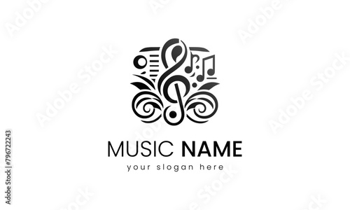 Melodic Elegance  A Sophisticated Music Logo Design