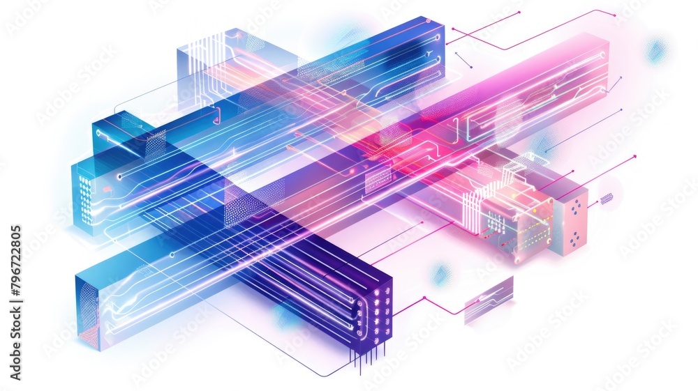 cross-sectional diagram of a multi-level optical transport network (OTN) with details of the physical, MAC and application layers cross-sectional diagram of a multi-level optical transport network (OTN) with details of the physical, MAC and application layers
