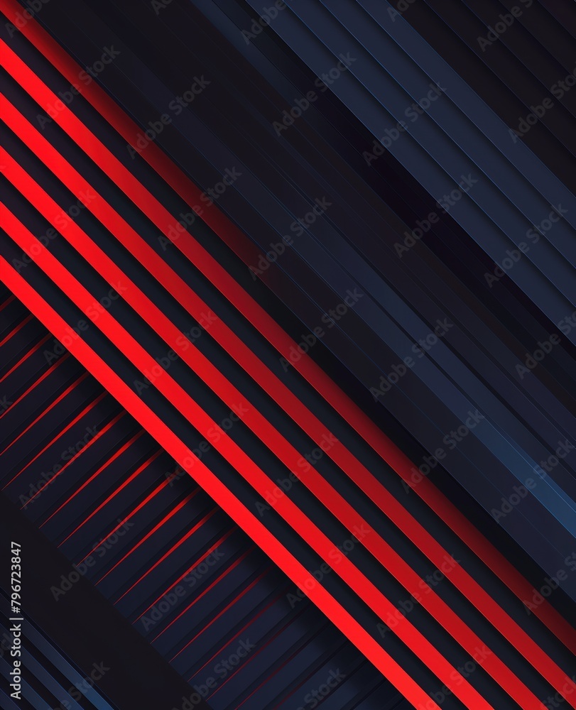 Abstract red and blue stripe diagonal lines light on black background. Abstract red and blue stripe diagonal lines light on black background.