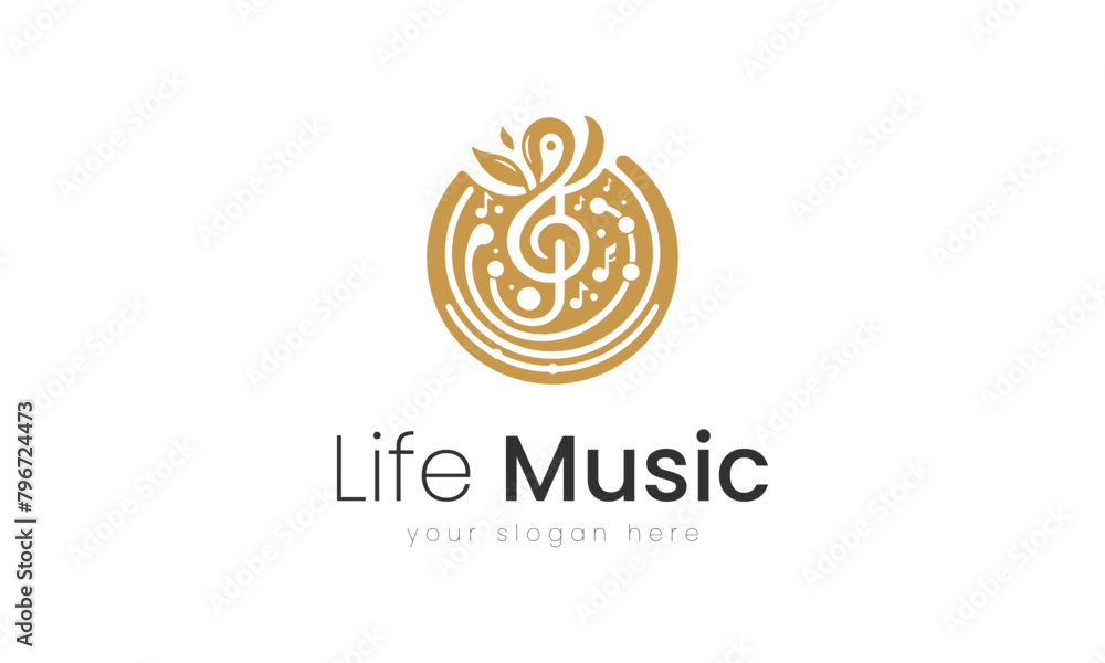 Melodic Elegance, A Sophisticated Music Logo Design Melodic Elegance, A Sophisticated Music Logo Design