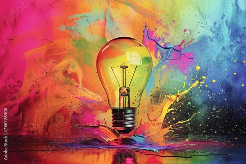 A business startup depicted through a colorful splash photo