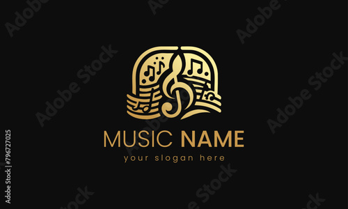 Melodic Elegance, A Sophisticated Music Logo Design