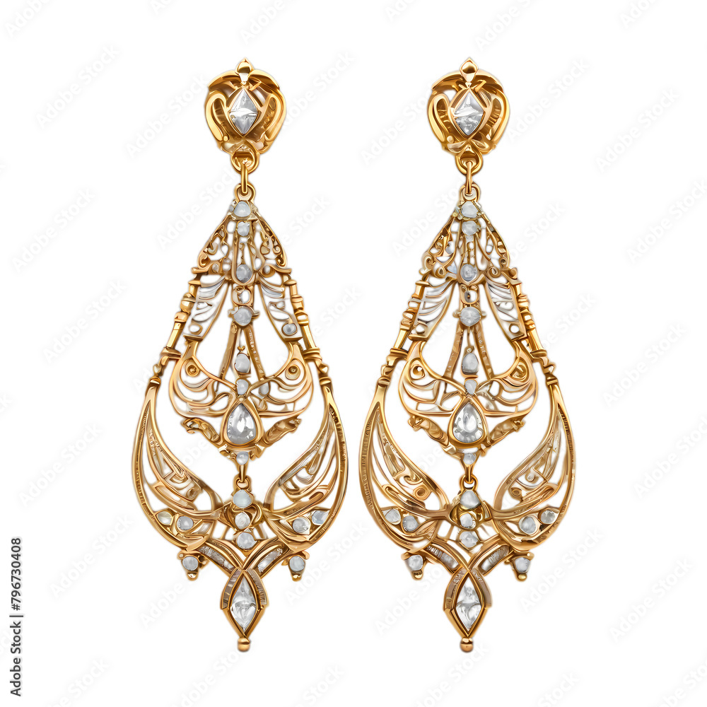 Gold and diamond crowns with beautiful antique gold accessories for kings and queens, type 200.