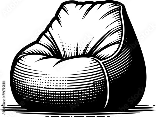 Bean Bag chair furniture icon 10