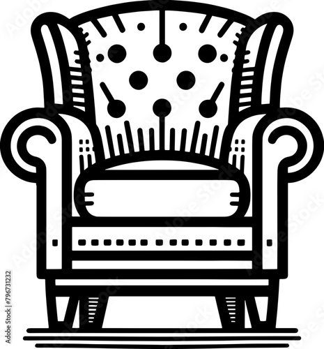 Armchair furniture icon 11