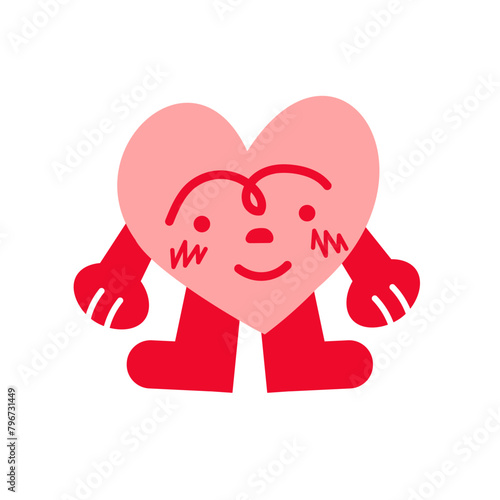 personnage en forme de cœur