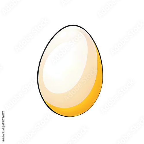 Egg Hand Drawn Cartoon Style Illustration