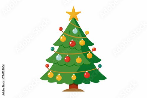 christmas-tree--vector-illustration