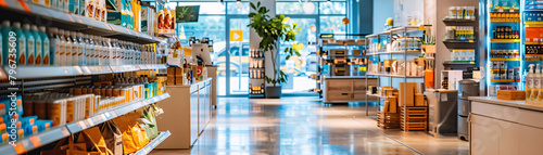 A sustainability audit in a retail store, evaluating products for EPR compliance, reusability, and ecological footprint