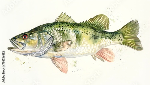 Watercolor, convey the peaceful yet dynamic nature of the fish, high resolution DSLR