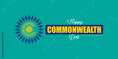 Commonwealth of Nations Day creative banner concept idea design on 24 May Illustration with Helps Guide Activities by Commonwealth Organizations, Organization flag Commonwealth of Nations photo