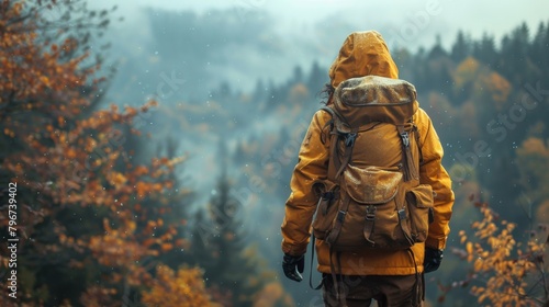 Lost in the wilderness, a lone backpacker navigates rugged terrain, guided by determination and a spirit of exploration.
