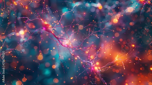 Neuronal cells are connected to each other in a network via synapses