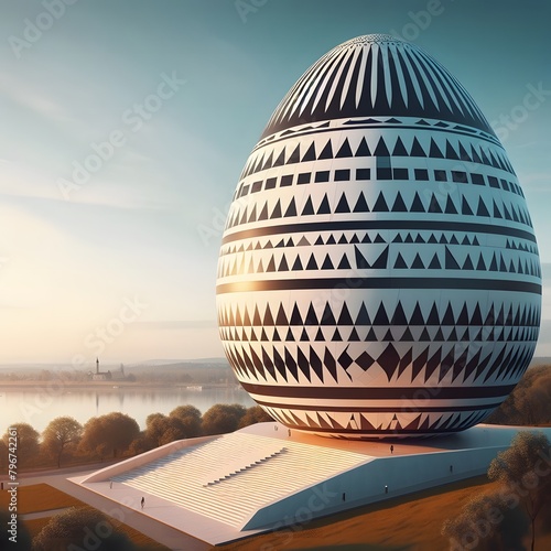 Wallpaper Mural Vibrant Kalinovac Egg Abstract Colorful Art in Balatonbogiar Torontodigital.ca