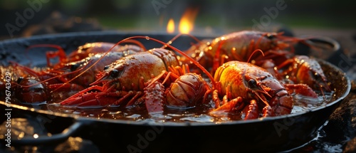 b'A delicious plate of crayfish' photo