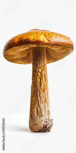 b'Close-up photo of a large brown mushroom' photo