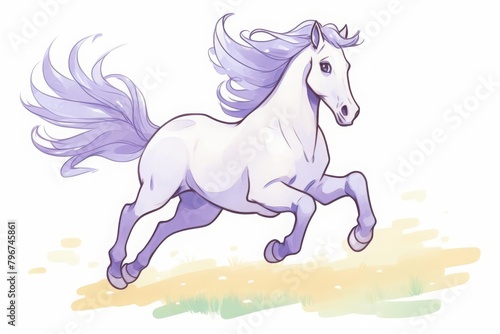 lavender horse galloping