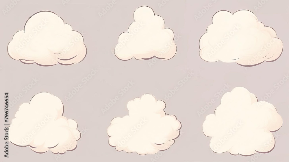 minimalist cloud shapes