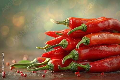 Red hot chili pepper, a fiery spice adding heat to many dishes photo