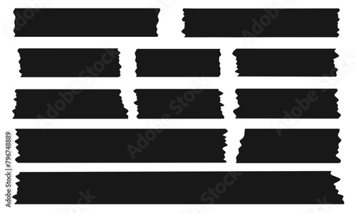 Various of aesthetic ripped washi tape shapes