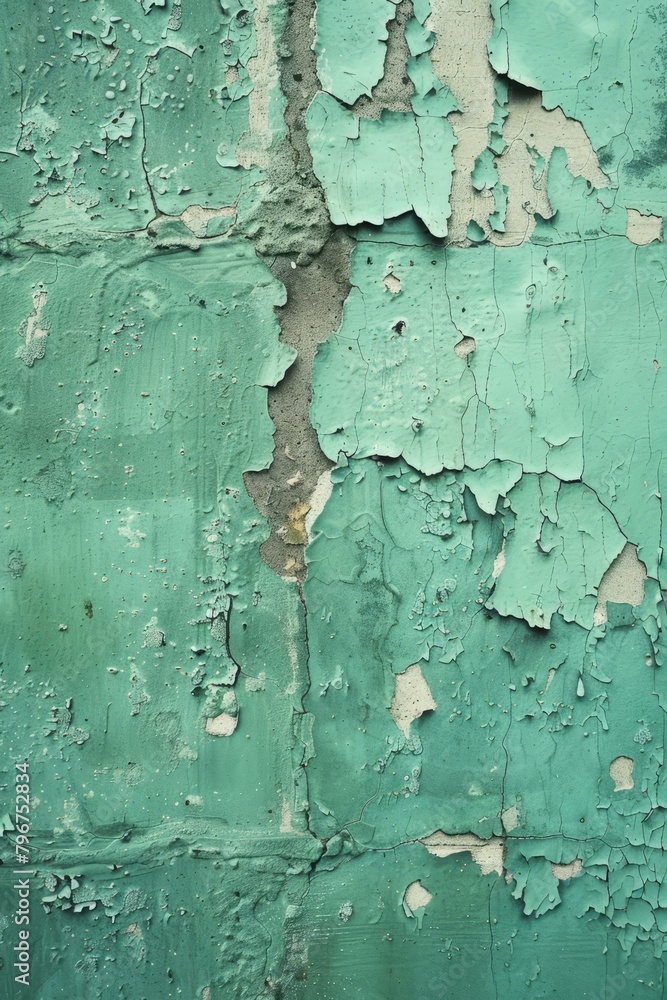 b'weathered green painted concrete wall texture background'