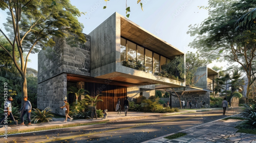 Modern Architecture Marvel Amidst Lush Greenery Modern Architecture Marvel Amidst Lush Greenery