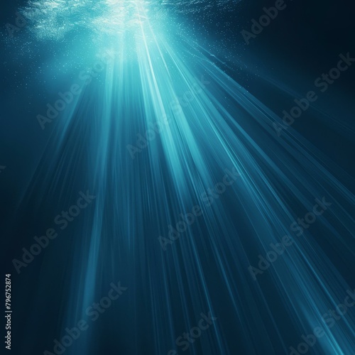 b'Underwater Ocean Sunlight Rays Background'