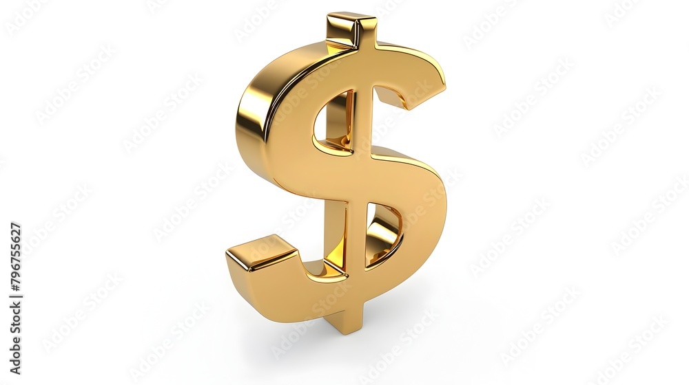 Shiny Gold Dollar Sign Icon Symbolizing Finance and Economic Activities in Business Shiny Gold Dollar Sign Icon Symbolizing Finance and Economic Activities in Business