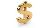 Shiny Gold Dollar Sign Icon Symbolizing Finance and Economic Activities in Business