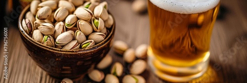 Pistachios and beer photo