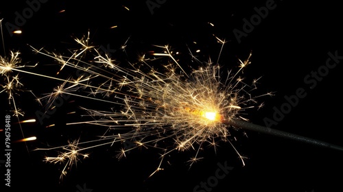 Sparklers as they explode and go into the night