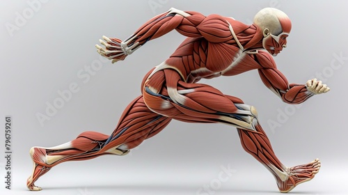 b'Running man muscle anatomy' photo