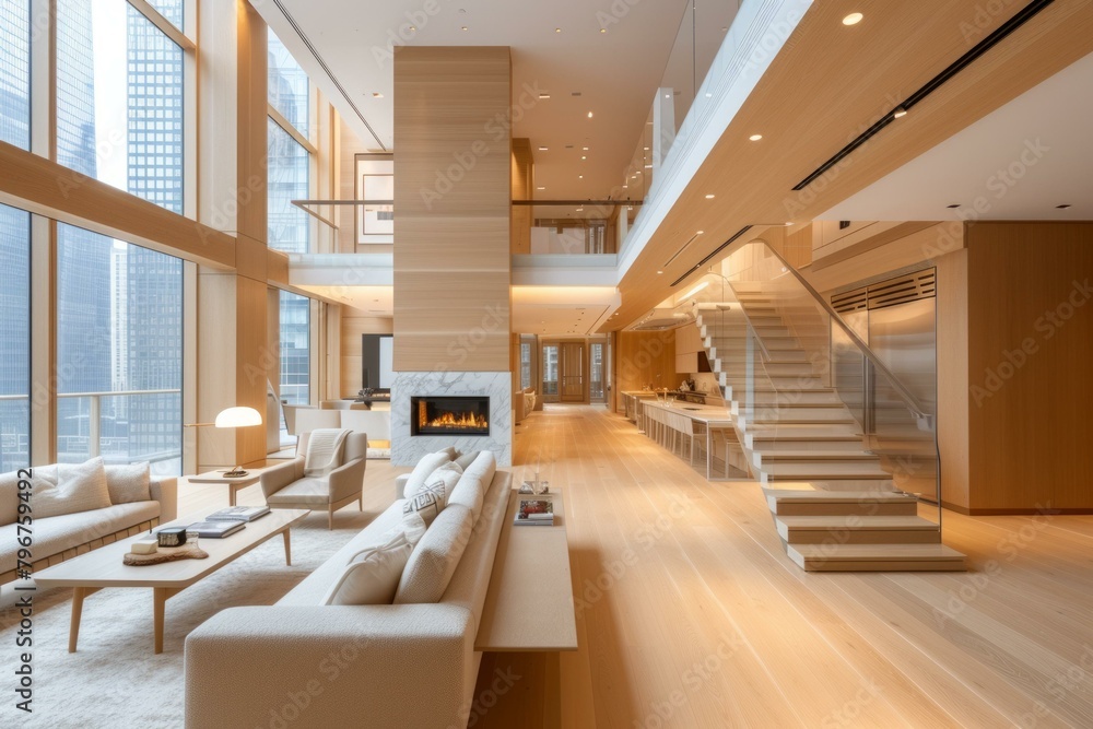 b'New York City luxury apartment with modern interior design' b'New York City luxury apartment with modern interior design'