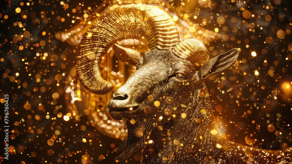 Fototapeta premium Goat image background for Eid al Adha muslim celebration day