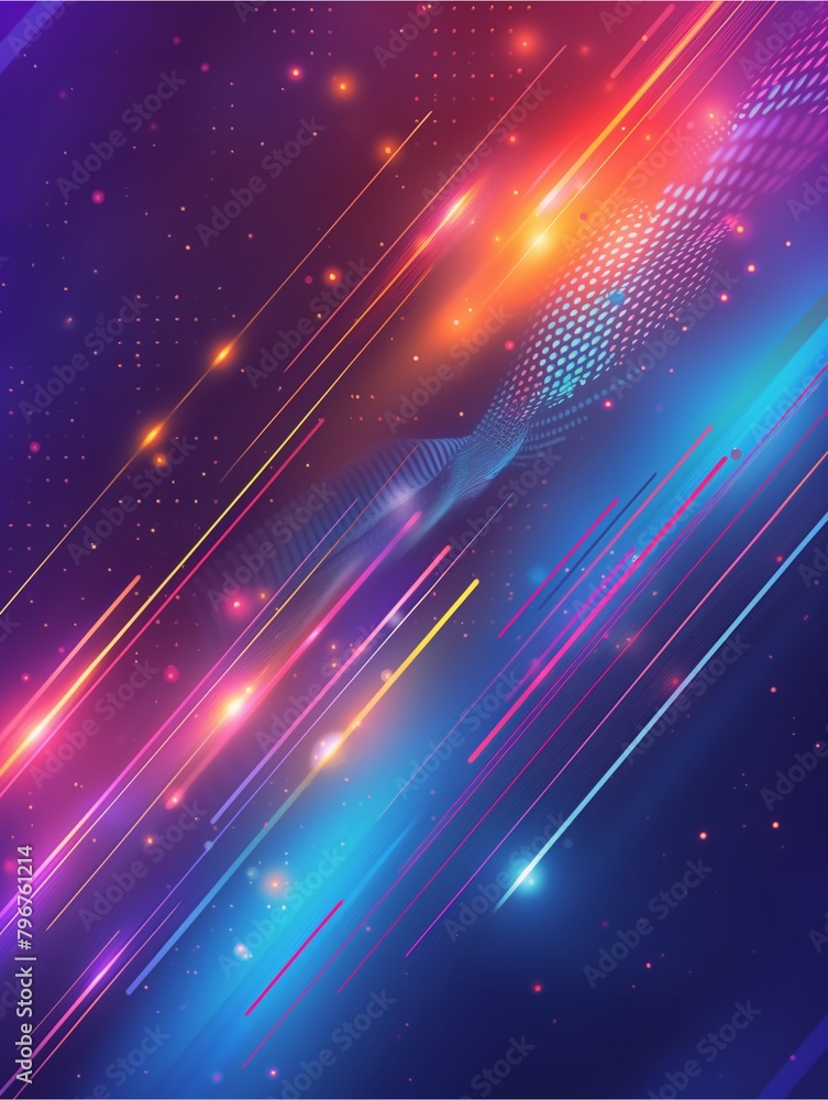 Fototapeta premium abstract background with glowing lights