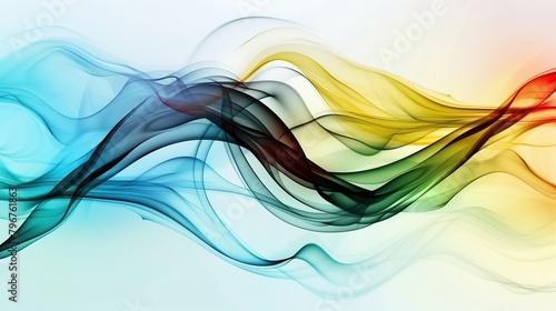 abstract smoke on a white background, olympic palette