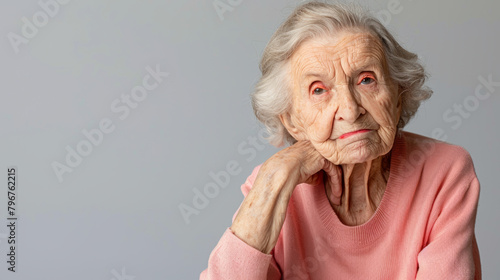 old woman with Envy: Green-eyed glances, bitter sighs, coveting what others possess. photo